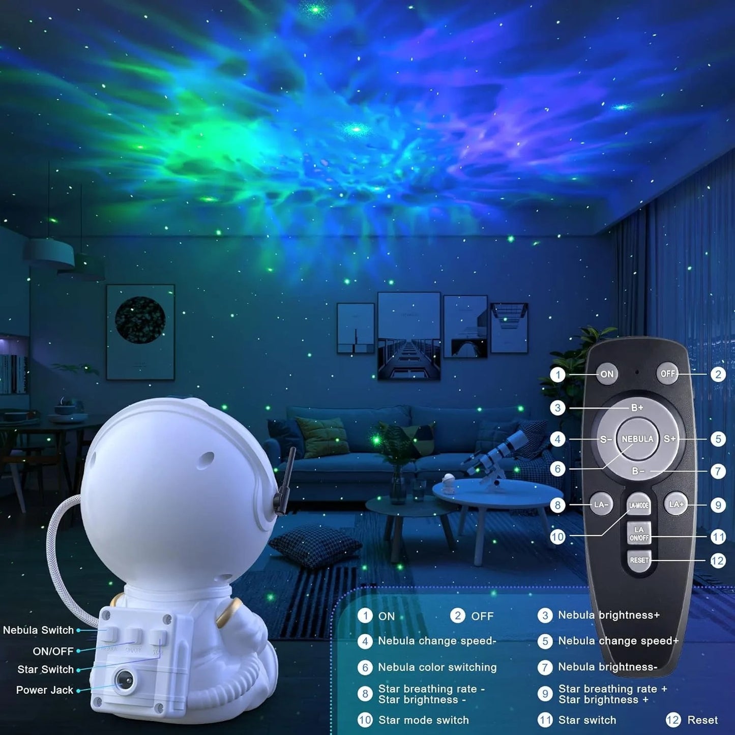 Astronaut LED Star Galaxies Projector