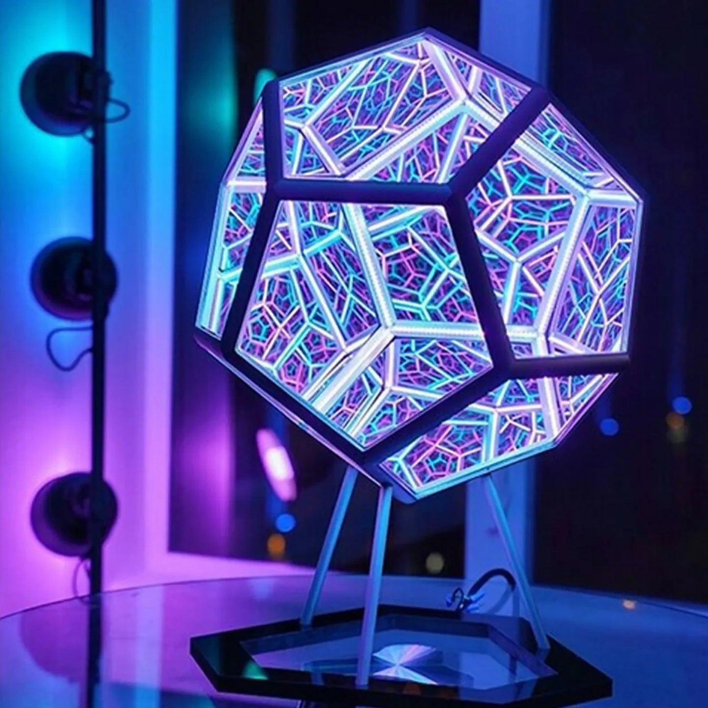 Dodecahedron Infinity Lamp